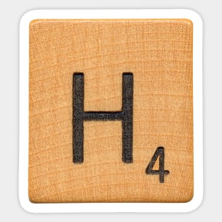 Scrabble Letter 'H' Sticker